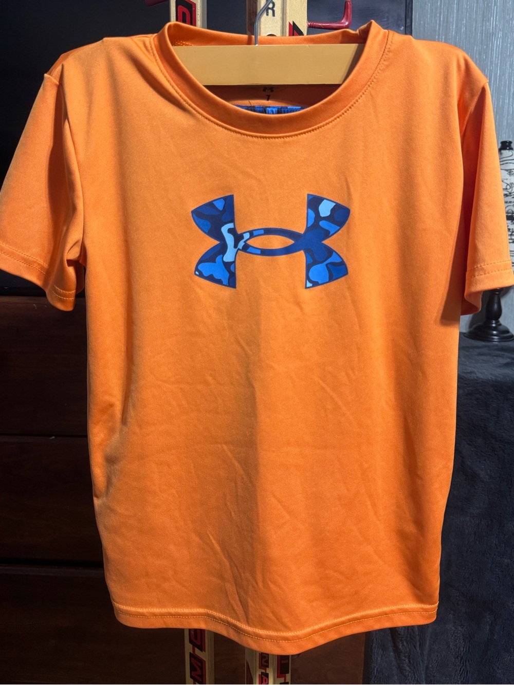 Under Armour 2pc Boys' Orange Performance Logo Tee & shorts!